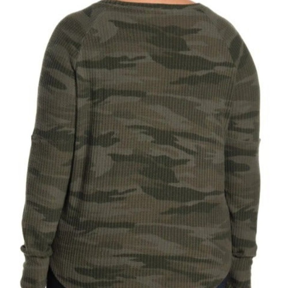 SWEET ROMEO Thermal Pullover Top green - Picture 2 of 7